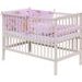 SCARLETT DĚTSKÁ POSTÝLKA S KOMPLETNÍ VÝBAVOU SCARLETT 120 X 60 CM - MRÁČEK - RŮŽOVÁ - DŘEVĚNÉ POSTÝLKY - SPINKÁNÍ