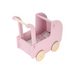 LITTLE DUTCH KOČÁREK PRO PANENKY DŘEVĚNÝ S PEŘINKOU PINK - LITTLE DUTCH - PRO DĚTI