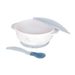 KIKKABOO MISKA S PŘÍSAVKOU, VÍČKEM A LŽIČKOU S TEPELNÝM SENZOREM BLUE - MISKY, TALÍŘKY A PODLOŽKY - KRMENÍ