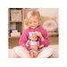 LULLA BABY PANENKA 35 CM V OVERALU S ČELENKOU FLORAL LILA - PANENKY - PRO DĚTI