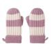 LODGER RUKAVICE STRIPE MERINO MAUVE VEL. 1 - 2 ROKY - RUKAVIČKY, ŠÁTKY, NÁKRČNÍKY - PRO DĚTI