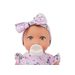 LULLA BABY PANENKA 35 CM V OVERALU S ČELENKOU FLORAL LILA - PANENKY - PRO DĚTI