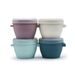 MELII SILIKONOVÉ KELÍMKY NA POTRAVINY SNAP&GO 118 ML - 4KS - LUXE PASTELOVÉ - USKLADNĚNÍ JÍDLA - KRMENÍ