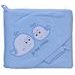 SCARLETT FROTÉ RUČNÍK S KAPUCÍ VELRYBY MODRÁ - OSUŠKY A DĚTSKÉ ŽUPANY - KOUPÁNÍ A ZDRAVÍ