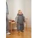 LEOKID ZIMNÍ KOMBINÉZA COLOR BLOCK FJORD GRAY VEL. 18 - 24 MĚSÍCŮ (VEL. 86) - ZIMNÍ KOMBINÉZY - PRO DĚTI