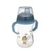 CANPOL BABIES HRNEČEK SE SILIKONOVÝM PÍTKEM FIRSTCUP BONJOUR PARIS 250ML MODRÝ - DĚTSKÉ HRNEČKY - KRMENÍ