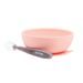 NATTOU JÍDELNÍ SET SILIKONOVÝ 2KS MISKA A LŽIČKA RŮŽOVÝ BEZ BPA - MISKY, TALÍŘKY A PODLOŽKY - KRMENÍ