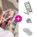 STOKKE® TRIPP TRAPP® + NOVOROZENECKÁ SADA + BABY SET ZVÝHODNĚNÁ SADA - JÍDELNÍ ŽIDLIČKY DŘEVĚNÉ - KRMENÍ