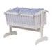 SCARLETT DĚTSKÁ KOLÉBKA BÍLÁ - 90X41CM S KOMPLETNÍ VÝBAVOU TORO BARVA SOUPRAVY: TORO ŠEDÁ - KOŠÍKY A KOLÉBKY - SPINKÁNÍ