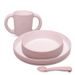 INTERBABY JÍDELNÍ SET SILIKONOVÝ - RŮŽOVÝ - MISKY, TALÍŘKY A PODLOŽKY - KRMENÍ