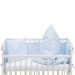 FILLIKID LOŽNÍ SOUPRAVA LUXE LEAVES LIGHT BLUE + MATRACE - MANTINELY - SPINKÁNÍ