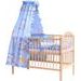 SCARLETT POSTÝLKA 120X60CM S KOMPLETNÍ VÝBAVOU SCARLETT MRÁČEK MODRÁ - DŘEVĚNÉ POSTÝLKY - SPINKÁNÍ