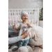ENIE BABY DĚTSKÁ ČEPICE 16-18M GREY LEAVES - ČEPIČKY A KLOBOUČKY - PRO DĚTI