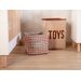 CHILDHOME KOŠ NA HRAČKY 35X35X50 CM VICHY NUDE - BOXY NA HRAČKY - SPINKÁNÍ