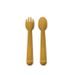 INTERBABY SET SILIKONOVÁ LŽIČKA + VIDLIČKA - OKROVÝ - LŽIČKY A PŘÍBORY - KRMENÍ