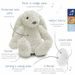 ZAZU KRÁLÍČEK RO BÍLÝ - ŠUMÍCÍ ZVÍŘÁTKO S NOČNÍM SVĚTLEM A USB NABÍJENÍM - USÍNÁČCI ŠUMÍCÍ / S TLUKOTEM - PRO DĚTI