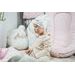 ENIE BABY DĚTSKÁ ČEPICE 3-6M FLOWERS CREME - ČEPIČKY A KLOBOUČKY - PRO DĚTI