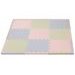 RIALTO BABY HRACÍ PODLOŽKA PUZZLE S OKRAJEM GREY BEIGE PINK 92X92 CM - HRACÍ PODLOŽKY NA ZEM - SPINKÁNÍ