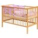 SCARLETT DĚTSKÁ POSTÝLKA S KOMPLETNÍ VÝBAVOU SCARLETT 120 X 60 CM - MRÁČEK - RŮŽOVÁ - DŘEVĚNÉ POSTÝLKY - SPINKÁNÍ