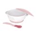 KIKKABOO MISKA S PŘÍSAVKOU, VÍČKEM A LŽIČKOU S TEPELNÝM SENZOREM PINK - MISKY, TALÍŘKY A PODLOŽKY - KRMENÍ