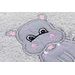 FILLIKID RUČNÍK S KAPUCÍ HIPPO GREY 75X75 CM - OSUŠKY A DĚTSKÉ ŽUPANY - KOUPÁNÍ A ZDRAVÍ