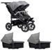 TFK TFK SET DUO2 FRAME 2025 - AIR WHEEL CARRYCOT + SEAT PREM. GREY - KOČÁRKY PRO DVOJČATA - KOČÁRKY A PŘÍSLUŠENSTVÍ