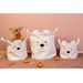CHILDHOME KOŠ NA HRAČKY TEDDY OFF WHITE 30X30X30 CM - BOXY NA HRAČKY - SPINKÁNÍ