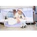 MOMI POSTÝLKA SMART BED 4V1 SVĚTLE ŠEDÁ - K RODIČOVSKÉ POSTELI - SPINKÁNÍ