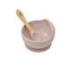 INTERBABY MISKA SILIKONOVÁ + LŽIČKA SILIKONOVÁ - RŮŽOVÁ - MISKY, TALÍŘKY A PODLOŽKY - KRMENÍ