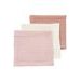 MEYCO MUŠELÍNOVÁ PLENA-ŽÍNKA 3-BALENÍ - SOFT ROSE/ROSE/NATURAL - LÁTKOVÉ PLENY ALL IN ONE - PŘEBALOVÁNÍ