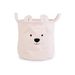 CHILDHOME KOŠ NA HRAČKY TEDDY OFF WHITE 40X40X40 CM - BOXY NA HRAČKY - SPINKÁNÍ