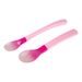 CANPOL BABIES PLASTOVÉ LŽIČKY TERMO 2KS RŮŽOVÉ - LŽIČKY A PŘÍBORY - KRMENÍ