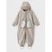 LEOKID SOFTSHELLOVÁ KOMBINÉZA LILO BEIGE WOOF VEL. 80 - ZIMNÍ KOMBINÉZY - PRO DĚTI