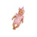 LULLA BABY PANENKA 35 CM V OVERALU S ČELENKOU FLORAL PINK - PANENKY - PRO DĚTI
