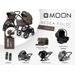 MOON RESEA FOLD KOMBI SET - GREIGE - KOMBINACE S PŘÍSLUŠENSTVÍM - KOČÁRKY A PŘÍSLUŠENSTVÍ