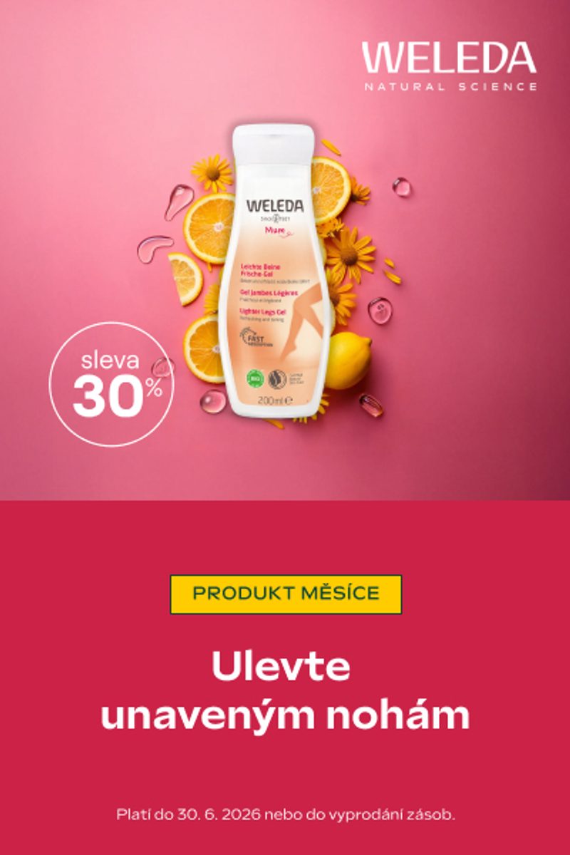 Weleda produkt měsíce gel na unavené nohy