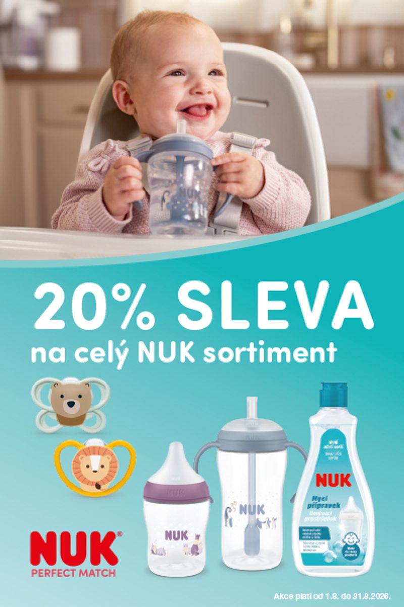 NUK sleva 20% srpen