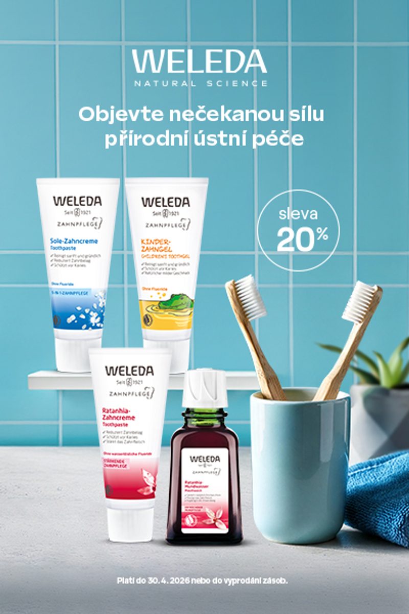 Weleda zubní pasty sleva 20%