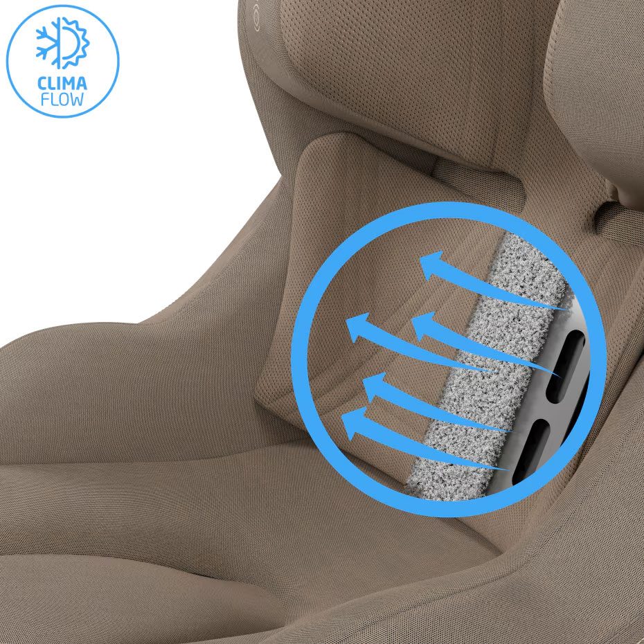 Maxi-Cosi Mica Slide Pro - ventilace ClimaFlow v opěrce zad