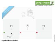 Hřiště Jungle Lodge s modulem MiniMarket - kompletní sestava včetně skluzavky
