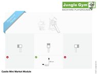 Hřiště Jungle Castle s modulem MiniMarket - kompletní sestava včetně skluzavky