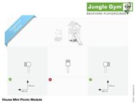 Hřiště Jungle House s modulem Mini Picnic - kompletní sestava včetně skluzavky