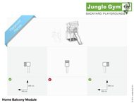 Hřiště Jungle Home s modulem Balcony - kompletní sestava včetně skluzavky
