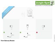 Hřiště Jungle Farm s modulem Balcony - kompletní sestava včetně skluzavky