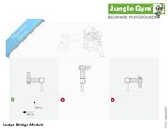 Hřiště Jungle Lodge s modulem Bridge - kompletní sestava včetně skluzavky
