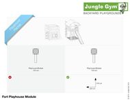 Hřiště Jungle Fort s domečkem Playhouse - kompletní sestava včetně skluzavky