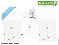 Hřiště Jungle Home s modulem MiniMarket - kompletní sestava včetně skluzavky
