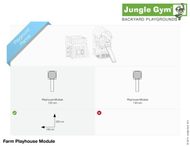 Hřiště Jungle Farm s domečkem Playhouse - kompletní sestava včetně skluzavky