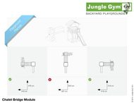 Hřiště Jungle Chalet s modulem Bridge - kompletní sestava včetně skluzavky