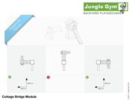 Hřiště Jungle Cottage s modulem Bridge - kompletní sestava včetně skluzavky